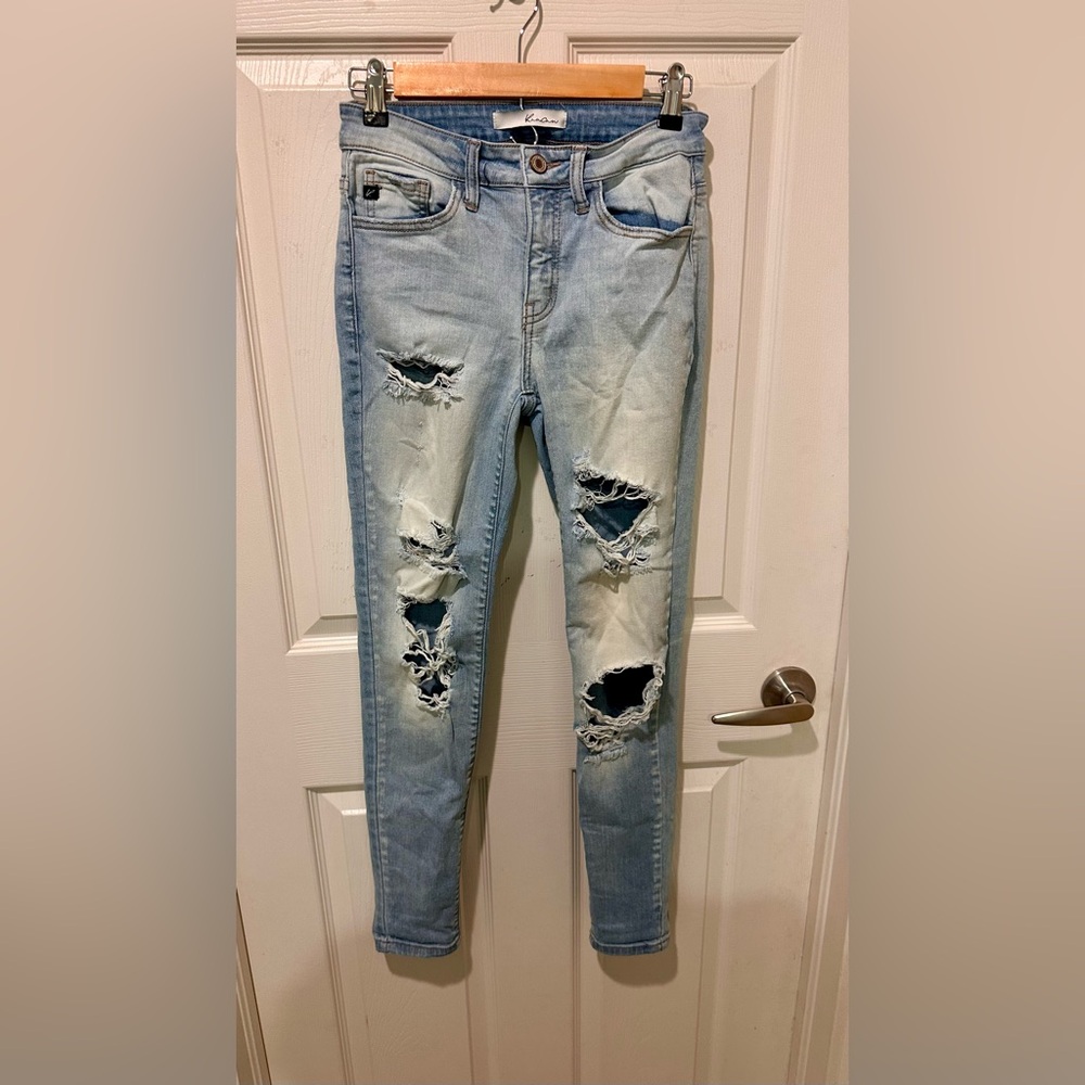 KanCan Blue Skinny Distressed Jeans